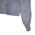 Madewell  Womens XS Floral Pointelle Pullover Sweater in Lavender Photo 6