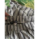 Brandy Melville black white stripe shorts size small 100% cotton elastic waist Photo 4