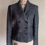 J.Crew Blazer Cropped Raw Hem Charcoal Gray Sz 4 Photo 7