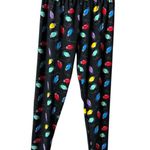 Jolliday Women’s Seasonal Holiday Light Bulbs Print Soft Leggings NWT Sz S Photo 0