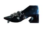 Guanghuiyuzu Black Pointed Toe Buckle Strappy Block Heels Women's Size 35 Photo 8