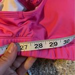 Womens ZYIA Active Racerback Sports Bra Medium HOT Bubble Gum Pink Lace Back Photo 3