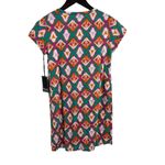 Michael Lauren  Cuba T Shirt Dress Bright Triangle Print Size Medium New Photo 2