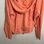 Melrose and Market Hoodie Coral Pink Orange Scoop Neck Terry Cloth S Photo 8