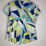 Chico's Zenergy Golf By Chico Size 0 Geometric Collar Top rhinestone Button‎ CP5056 Photo 5