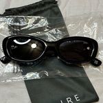 AIRE Calisto 49mm Small Oval Sunglasses Black Photo 0