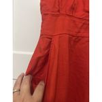 Cynthia Rowley Women's Red Linen Sleeveless dress size 8 Tomato Girl Patriotic Photo 4