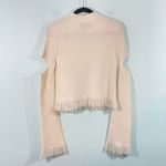 Zoe Jordan Cream Mock Neck Cut Out Sleeves Cashmere Wool Sweater Size S/M Photo 6