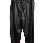 Who What Wear  Black Faux Leather Paper Bag Ankle Pants NWT Photo 1