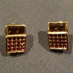 Gold Jewel Clip On Earrings Photo 1