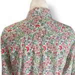 Liberty for J.Crew Floral Button Down Shirt Long Sleeve White Red Green Cotton 0 Photo 4