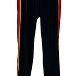 Aviator Nation Classic Velvet Sweatpants Side Rainbow Stripes Drawstring Navy S Photo 3