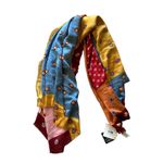 NWT $179 Echo New York 100% Silk Polka Dot Multicolor Abstract Print Y2K Orange Photo 4