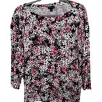 J. Jill Cherry Blossom 3/4 Sleeve VNeck Long Sleeve Whimsical Casual Size XL Pink Photo 0