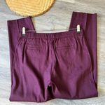 J. Jill maroon linen stretch ankle pants‎ women’s size M TALL Red Size M Photo 5