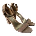 Worthington  Womens Beckwith Sandals Tan Block Heels. 3.5” Heel, Size 9.5W Photo 0