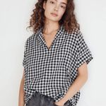 Madewell 100% Cotton Gingham Blouse Photo 2