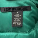 Lucky Brand  Down Puffer Jacket Zip Front Hoodie Junior's Size Medium Kelly Green Photo 12