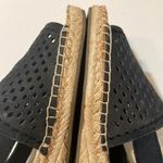 Franco Sarto Slingback Espadrille Wedges Black Laser Cut sandal Sz 10M Photo 10