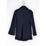 ZARA  Double Breasted Wool Blend Short Coat Lined Peacoat Navy Blue Women's S Photo 2