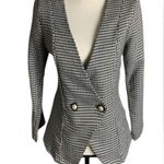 Vintage Byer Too! Women's Houndstooth Fitted Blazer Jacket Black & White Size 11 Photo 12