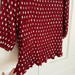 Love Riche  • Red Polka Dot Pleated Long Sleeve Dress • Size Small Photo 1