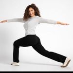 Betabrand  Black Straight Leg Classic Dress Pant Yoga Pants Size L Petites Photo 3