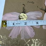 Shiraleah  CHICAGO Chantae Pink Feather Earrings Boho Dangle Hoops NWT Photo 5
