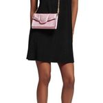Liselle Kiss pink metallic leather clutch handbag crossbody Photo 1
