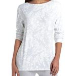 H by Halston H Halston Studio Women's Polished Marble Grey White Surplice Open Back Blouse M Photo 0