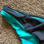 NEW NWT COY COY SWIMWEAR Chelsea Gray Turquoise Blue Low Rise Swim BOTTOM Small Photo 5