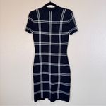Abercrombie & Fitch  Navy Blue Plaid Mini Sweater Dress Womens S Preppy Fall Photo 2