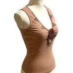 Victoria's Secret VS Decorated Studded Ribbed Cotton Tank Top Photo 0