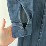 ZARA The Button Down Denim Dress Long Sleeve Shirt Dress Blue NWT M Photo 5