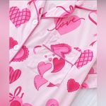 Two Piece Pajama Shorts Set Hearts Love Pink Women’s Pj’s Sz S NWOT Photo 3