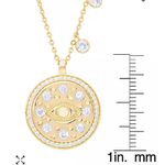 Macy's New Women's Cubic Zirconia Simulated Opal Evil Eye Pendant Neckla… Photo 2