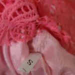 New In Package Women's Pink Ombre Flower Crochet Off Shoulder Dress Siz Small Photo 2