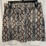 Altar'd State Altar’d State Pink Tan Snake Skin Print Zip Up Mini Skirt Women’s Size L Photo 1