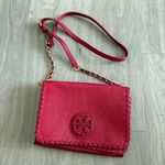Tory Burch  Red Woven and Gold Small Purse Photo 0