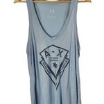 Armani Exchange  Light Blue Scoop Neck Graphic Tank Top S Photo 0