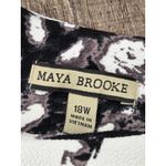 Maya Brooke Black Orange Brown White Plus Size Dress w/ Matching Jacket 18W Photo 4