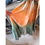 Marie Oliver Rena wrap maxi dress in Sunrise Ombré green, yellow, and orange Siz Photo 5