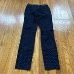 ZARA , navy blue and white polka dot straight leg/slim pants Photo 5