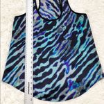 Lily White  Blue Metallic Racerback Tank Top Size Small Photo 2