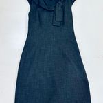 Classiques Entier DARK GRAY DRESS FULLY LINED COWL NECK size 6 BOW Photo 5