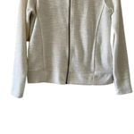 Caslon Nordstrom V-Neck Women’s White Front Zipper Long Sleeves SZ S #1251 Photo 4