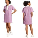 Everlane  Purple And‎ White Collared Short Sleeve The Organic Cotton Polo Dress S Photo 1