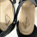 st. john's bay  Womens Black Strappy Sandal Zipper Back 8.5 Photo 5