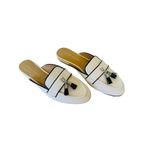 Adrienne Vittadini Saige Tassel Loafer Mule In Smooth White Size 8.5M NWB Photo 10