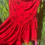 Urban Outfitters Kimchi Blue Bey Lace-Trim Floral Romper in Red Size XS Photo 6